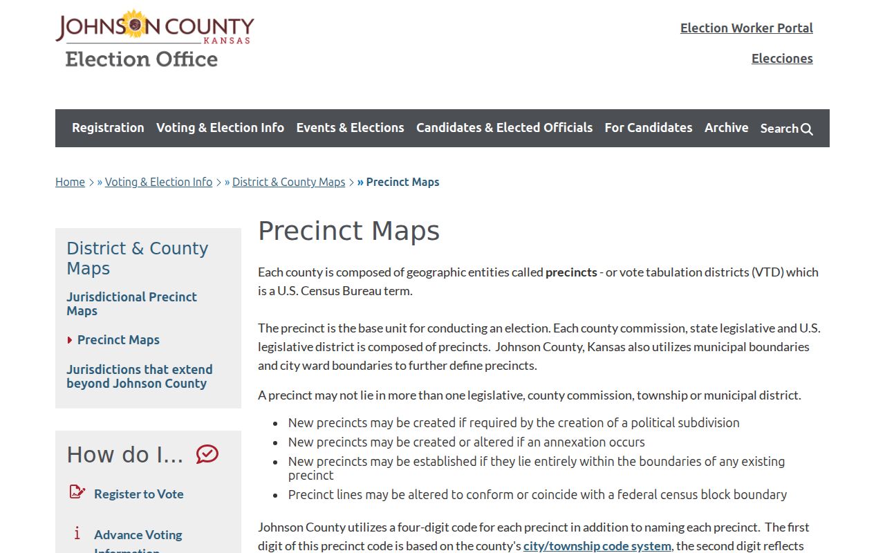 Johnson County ward and precinct map resources for Prairie Village